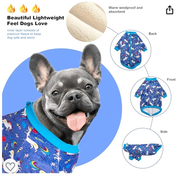 NWT LovinPet Jacket Warm Upgraded Flannel Size Small Pajamas PJ’s Pets clothes - Picture 2 of 13